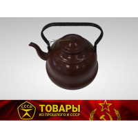 Чайник эмалированый 3л коричневый