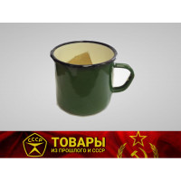 Кружка эмалированная зеленая 0,3 л