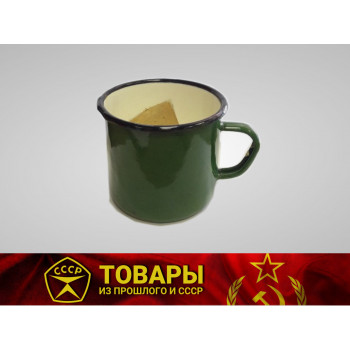 Кружка эмалированная зеленая 0,3 л