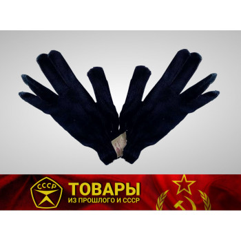Перчатки шерстяные черные