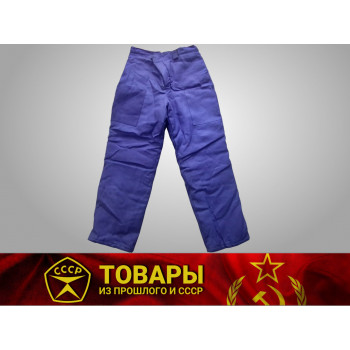 Штаны ватные синие
