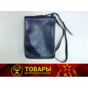 Сумка полевая черная (кожзам)